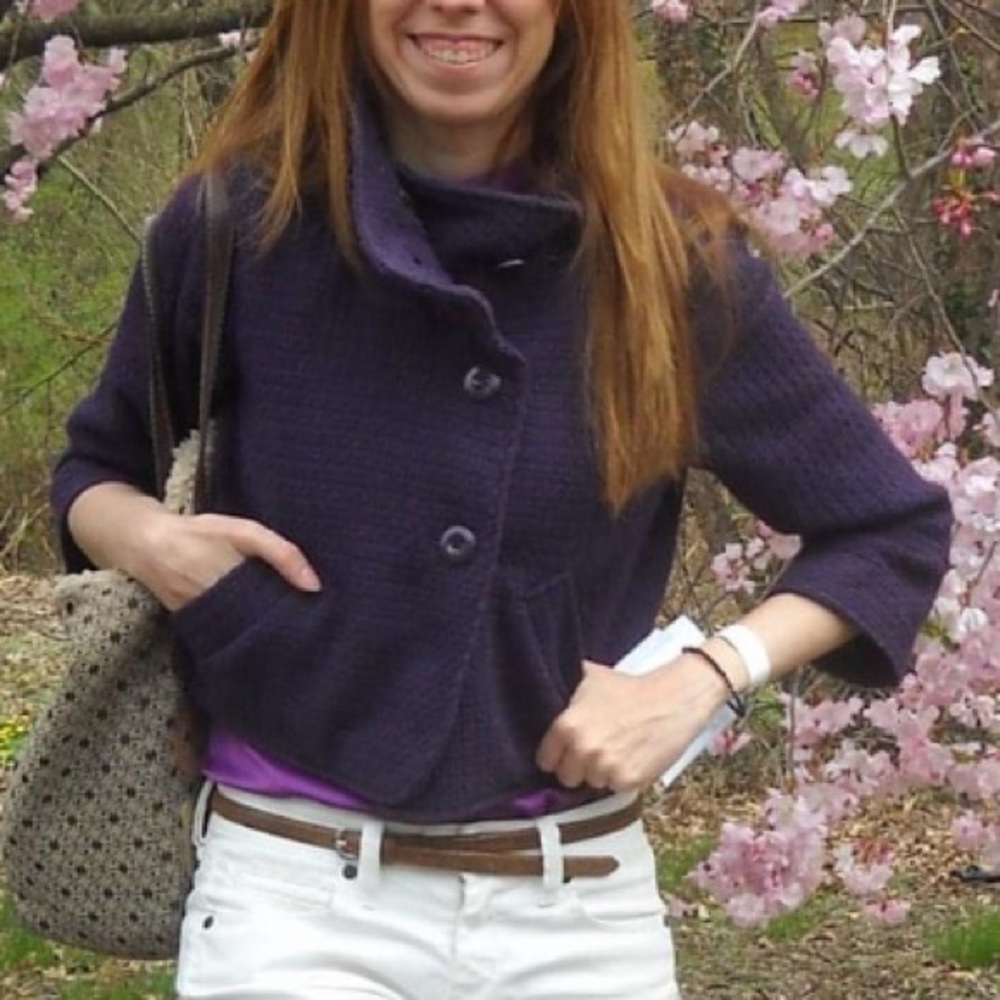 Zara TRF Purple Tweed Jacket